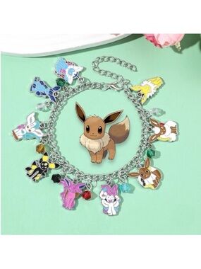 Pokemon Eevee Evolutions Charm Bracelet - Multicolor